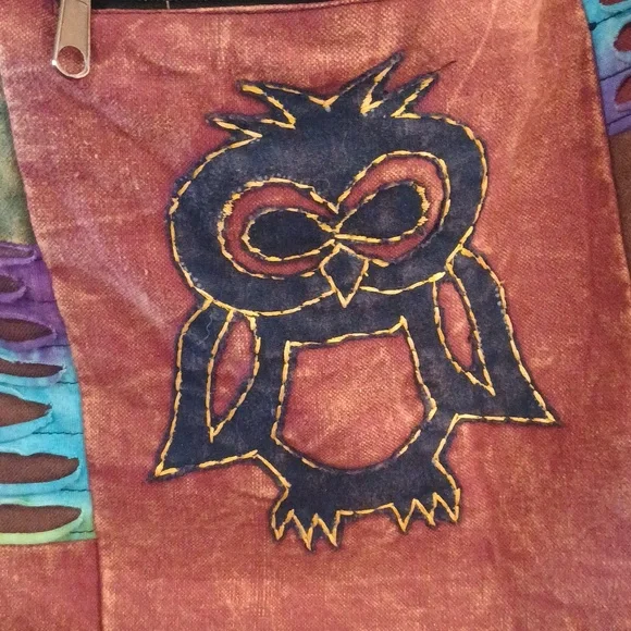 Y2K Boho Multi-Color Patchwork Shoulder Bag - Picture 4 of 7